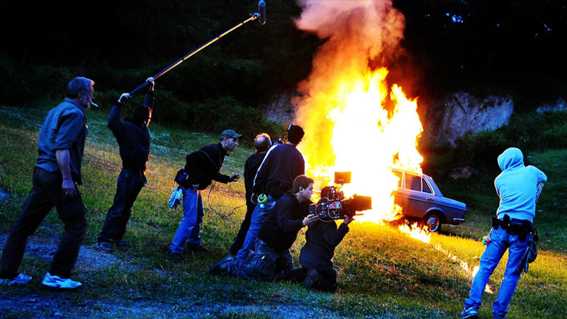 Filming in Italy